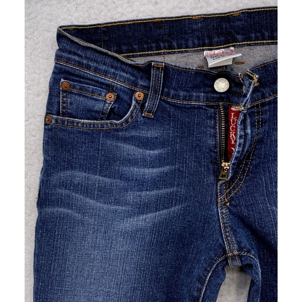 Lucky Brand Midrise Flare Jeans Women 27 Regular Blue Denim Dungarees Mexico Y2K - Picture 13 of 13